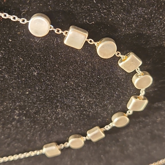 ROMOLO Silvertone Double Strand 24" To 30" Necklace - Picture 5 of 10